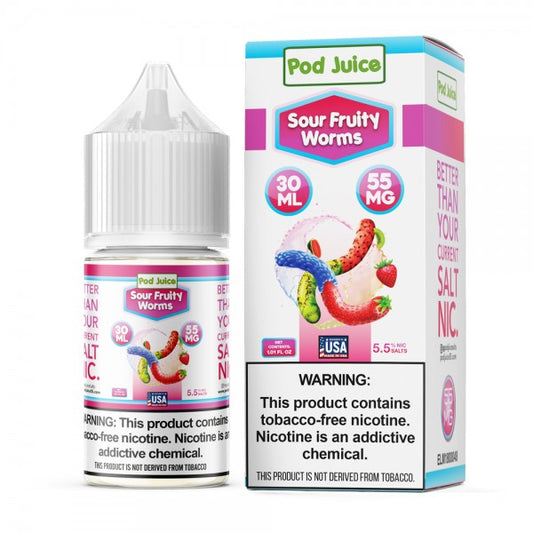 Pod Juice Sour Fruity Worms Salt 30ml