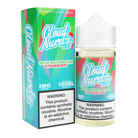 Cloud Nurdz Sour Watermelon Strawberry Ice 100ml
